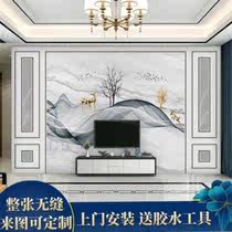 Wall cloth TV background wall living room TV background wall custom mural 3D seamless wallpaper decoration wallpaper