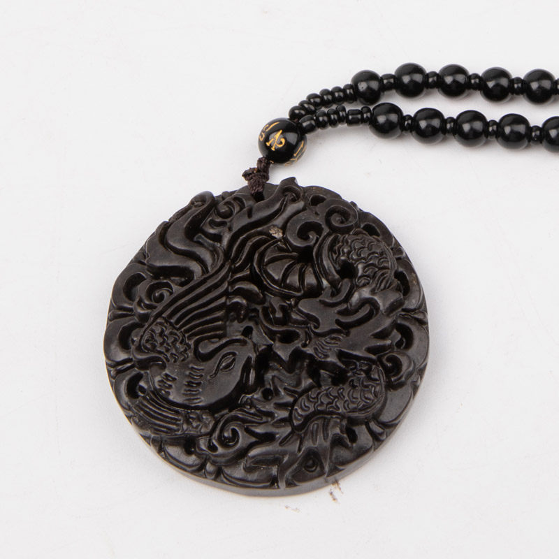 Anhua Bing rock natural stone handlebar piece tea to play tea favorite Whirlpool Sculpture Lovers Necklace Pendant for a Fortune Transfer