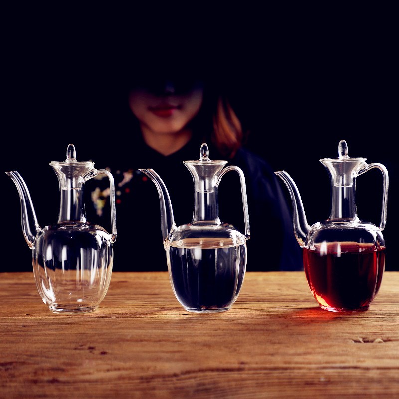 The Heat - resistant glass teapot web celebrity with the imperial concubine pot of imitation song dynasty style typeface ewer boiling kettle temperature hip flask glass pot of electric TaoLu maker