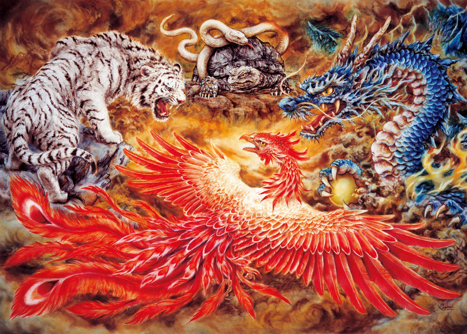 Absolute version of spot Japan imported EPOCH puzzle and wind mascot 4 Shinto original well plus beauty 1000 pieces