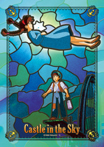 Spot Japan imported Ensky puzzle Hayao Miyazaki Sky City mysterious light transparent 208 pieces