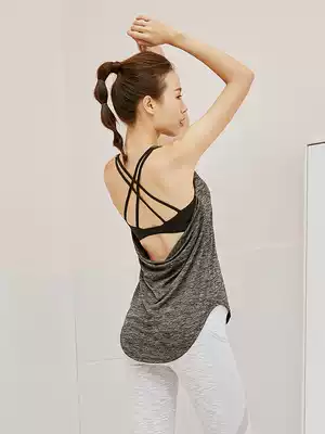 Aerobi yoga clothes blouse sexy beautiful back yoga vest women with chest pad running fitness sports top
