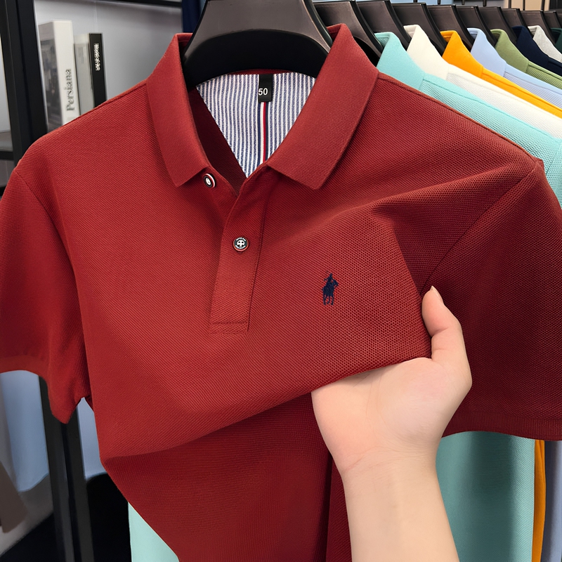 Pierre Cardin Short-Sleeved T-Shirt for Men, New Summer Style, Brand Men's Clothing, Business Casual, Lapel, 100% Cotton Polo Shirt Pierre Cardin Short-Sleeved T-Shirt for Men, New Summer Style, Brand Men's Clothing, Business Casual, Lapel, 100% Cotton Polo Shirt