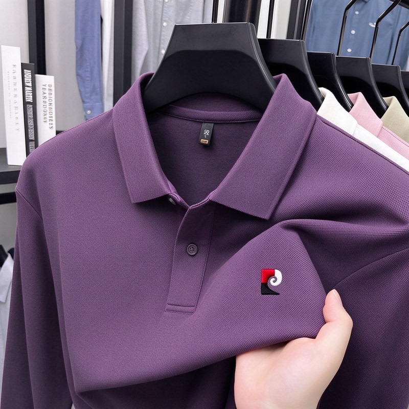 Pierre Cardin Long-Sleeved T-Shirt Men's Spring & Fall New Brand Men's Business Casual 100% Cotton Lapel Polo Shirt Pierre Cardin Long-Sleeved T-Shirt Men's Spring & Fall New Brand Men's Business Casual 100% Cotton Lapel Polo Shirt