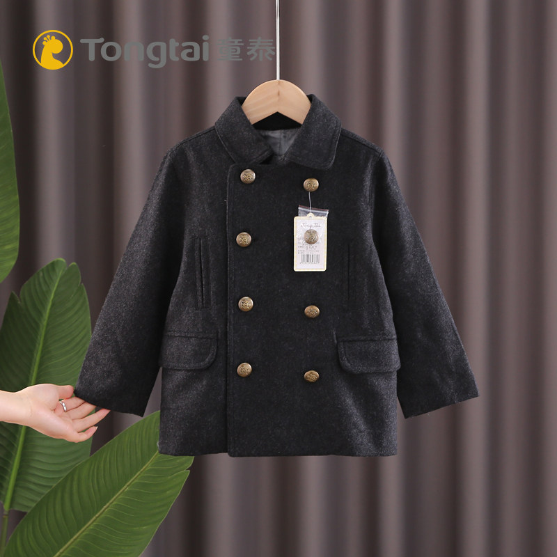 Tong Tai Spring Men's Baby Wind Clothes Infant Jacket Boy Clothes Children's Wind Clothes Spring Autumn Inglém Wind Double-Row Buttoned Coat