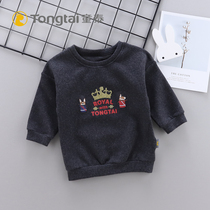 Tongtai autumn male baby round collar pullover sweater girl long sleeve T-shirt jacket wear autumn clothes casual wear jacket
