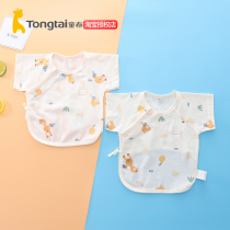 Child Tai Xia fitted newborn short sleeve semi-back clothes first baby half sleeve blouse baby pure cotton and thin home underwear