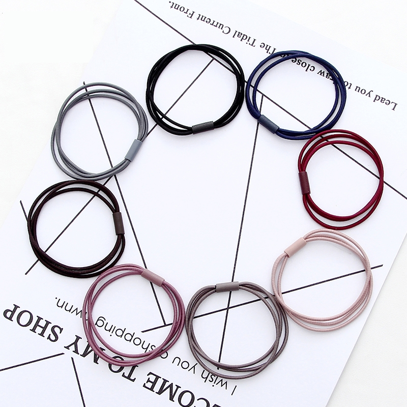 Korean hair accessories Children tie hair Rubber band cute hair circle Baby hair circle Girls black hair circle Princess headdress