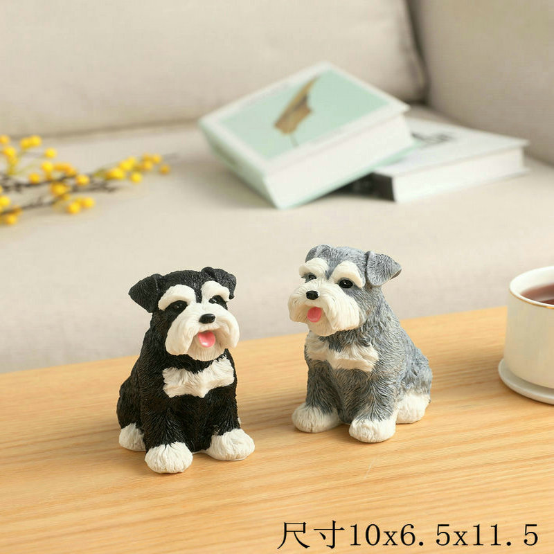 Schnauzer Black Simple Dog Ornament Creative Home Decoration Living Room Office Desktop Girl Gift