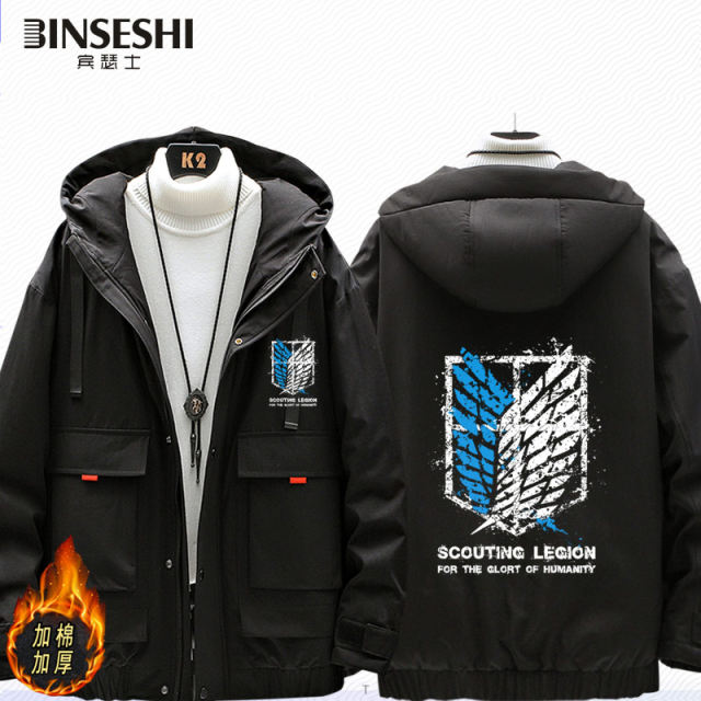 Attack on Titan clothes Survey Corps Wings of Freedom anime peripheral jackets for men and women couples casual cotton clothes jl