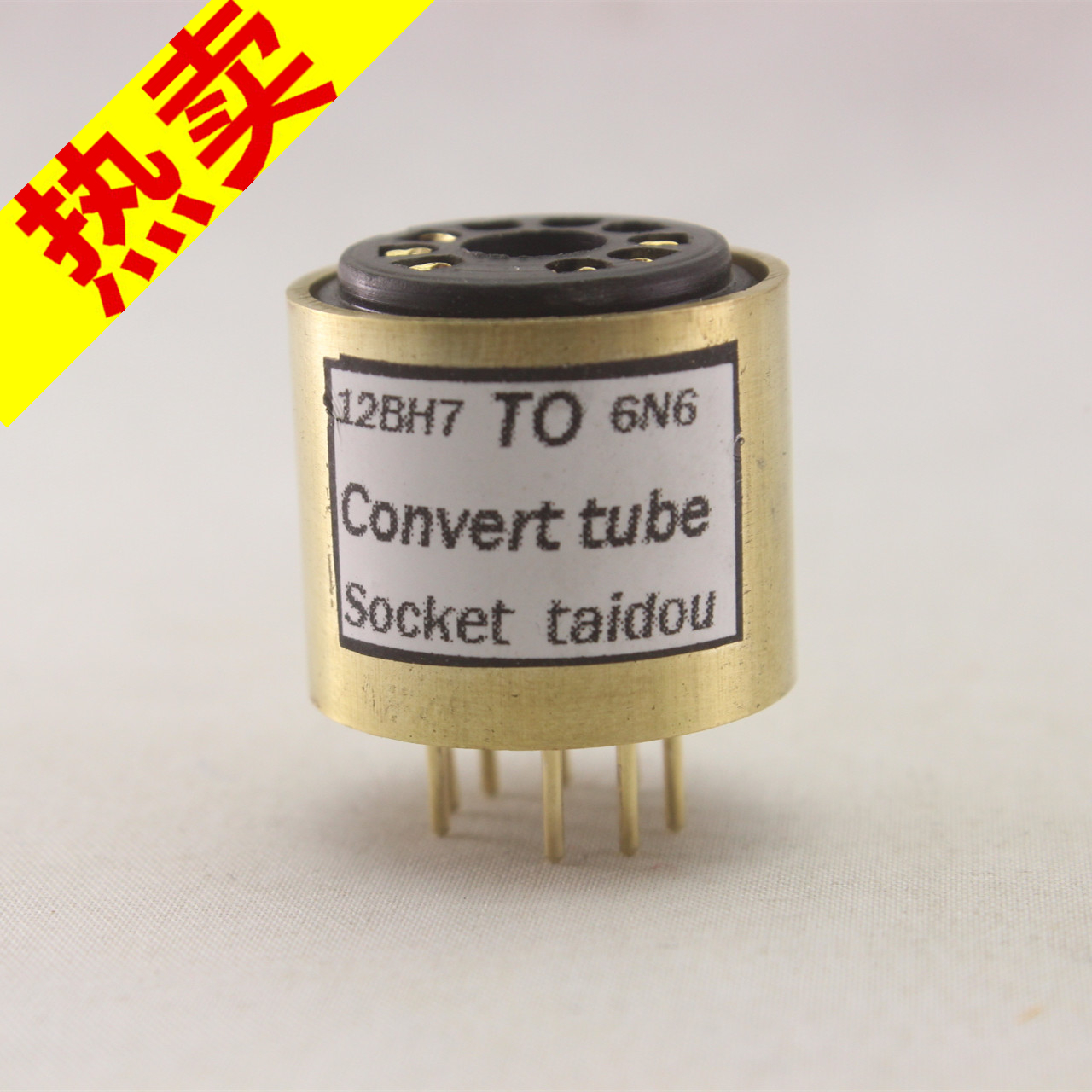 Advanced custom 12BH7 to 6N6 conversion seat vacuum tube gold-plated conversion seat