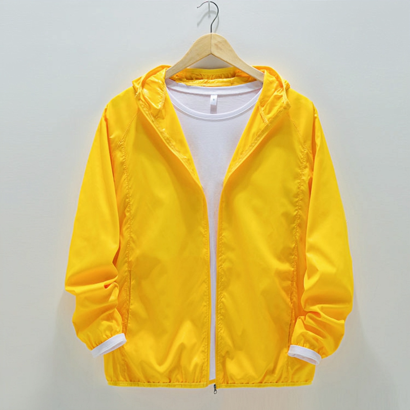Outdoor Spring and Summer Sun Protection Clothing for Men and Women, Ultra-Thin, Breathable, Quick-Drying, Windproof and Waterproof Sports Skin Clothing, Long-Sleeved Thin Jacket