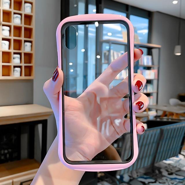 iPhone13proMax mobile phone case 12 transparent Japanese and Korean fashion Xr/Xs small waist suitable for Huawei p40 new