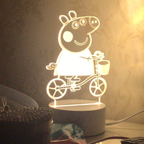 Piggy Petch Small Night Light Children Room Bedroom Desk Lamp Bedside Flirts Romantic Ambience Warm Light Recharge Creativity