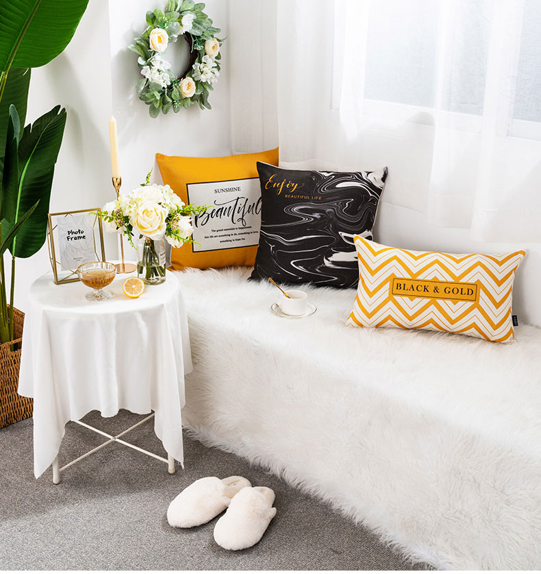 Bắc Âu in bông gối giường tựa lưng phòng khách sofa trở lại đệm công ty ngủ trưa gối chăm sóc gối thắt lưng - Trở lại đệm / Bolsters gối tựa lưng cao su non