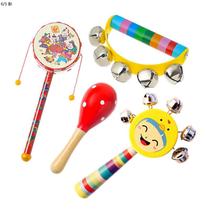 Baby bébé gripping training toy 0-1-year-old musical instrument Diplon tambour jouet male girl apaisasing small sand hammer rocking bell