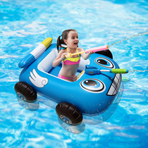 Water inflatable car Lifebuoy Children play water swimming pool Water spray gun tank Surfing anti-side turning baby water jet