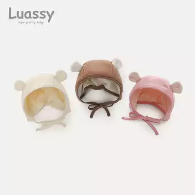 luassy baby hat autumn and winter baby cute super cute newborn baby tire cap children's ear cap winter