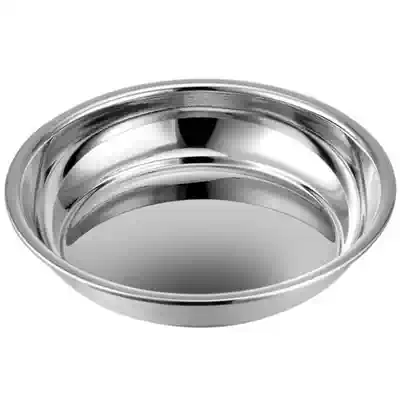 German craft extra thick 304 stainless steel flat bottom plate deepened soup plate deep plate thick plate thick plate plate steel plate