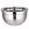Extra deep stainless steel basin with scale beating egg basin Vegetable washing basin thickened deepened fruit salad basin mixed with dumpling stuffing deep basin