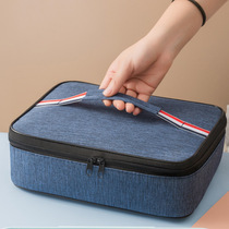 Square lunch box bag childrens fast food plate portable thermal insulation bag rectangular lunch box special bag thick portable Portable
