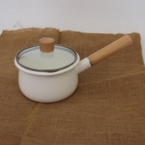Day Style 15cm Enamel Small Milk Pan Iron Home Baby Coveting Pan Without Coating Healthy Enamel Oil Small Stockpot