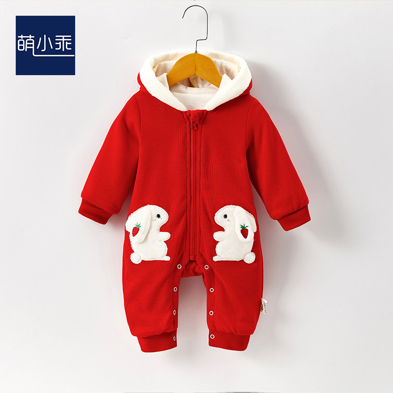 Web celebrity baby jumpsuit autumn outfit go out female newborn baby climbing suit baby full moon princess dress baby spring and autumn
