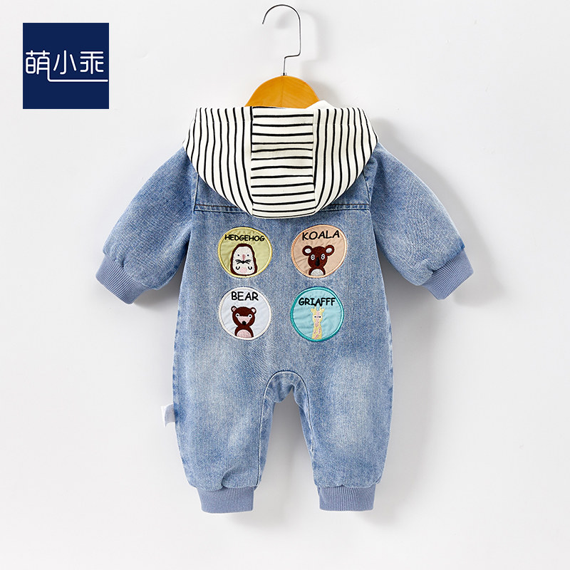 Newborn Baby Autumn Clothing for men and women Baby Cowboy Khaclothes Huddler Cuddler Cuddler Han Prints Out of the Spring and Autumn Season