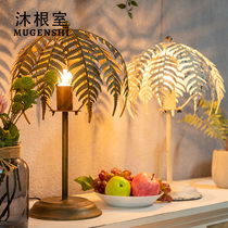 American countryside retro style Decorative Pendulum style Restaurant iron Art Lighting Living room desktop Minjuku Ideas for old candlesticks