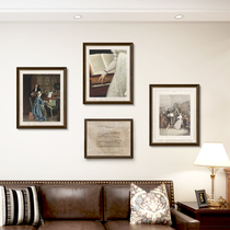 American Decorative Painting Living Room Background Wall Retro Mural Painting board room Soft fashion Chopin menu Restaurant creative hanging painting