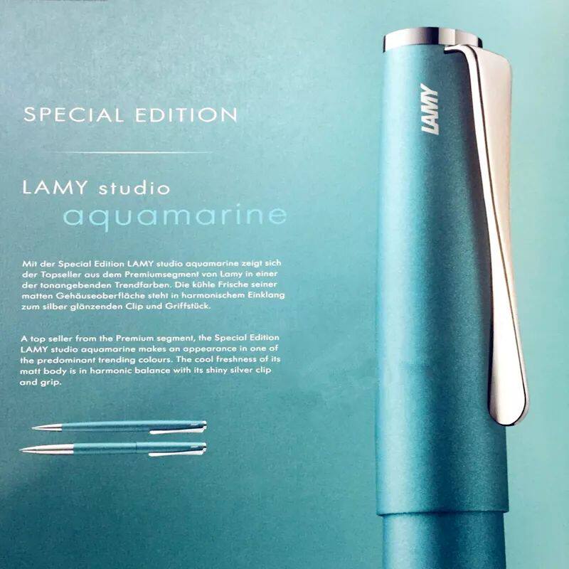 Germany LAMY pen studio interpretation art 2019 limited edition aquamarine aquamarine Lx all black
