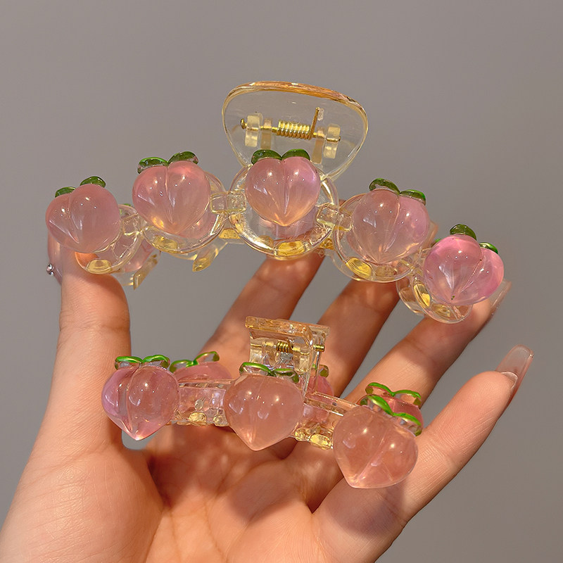 Water Honey Peach Hair Clip Clip Head Accessories Water Honey Peach Grip Clip Rear Brain Spoon Advanced Sensation Delicate Cute 2022 New