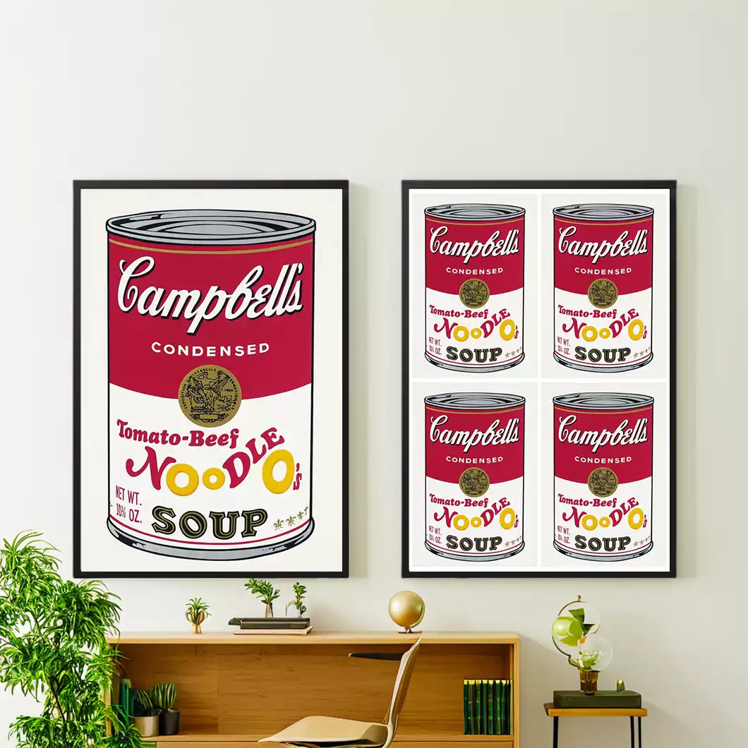 艺术海报安迪沃霍尔① 金宝汤罐头番茄蔬菜牛肉波普Andy Warhol, image size:1060x1060