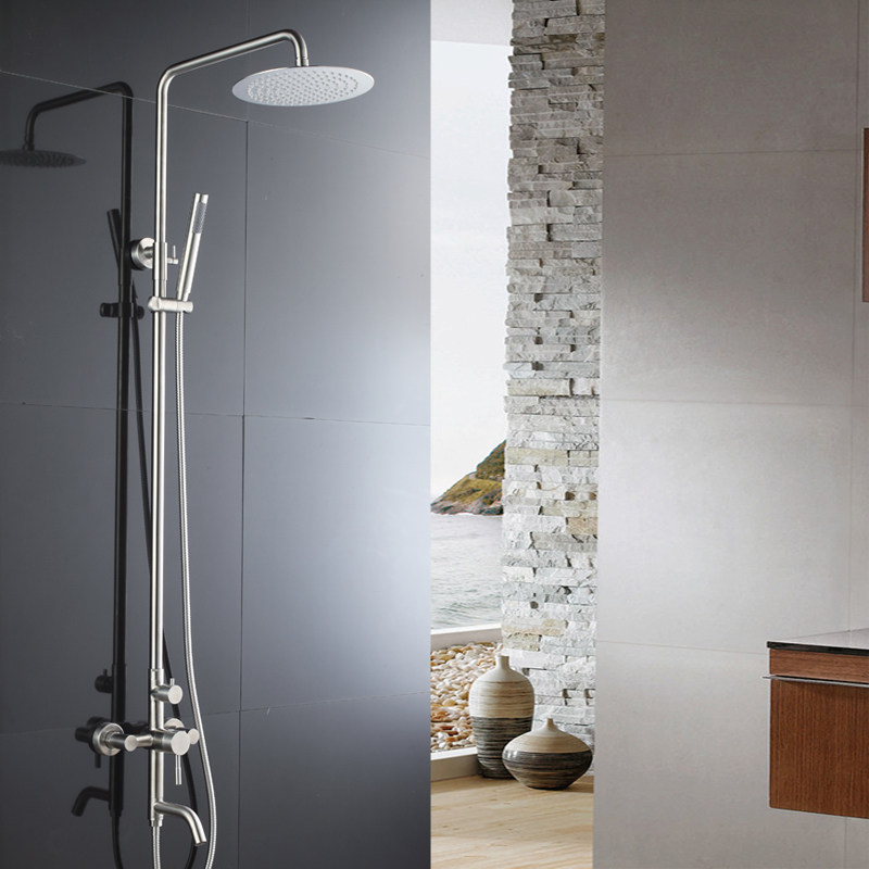 10 inch shower shower kit stainless steel hot and cold tap 8 inch shower nozzle