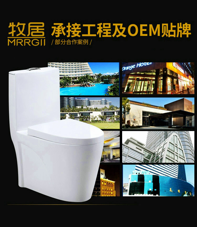 Household ceramic toilet pumping toilet special 250mm hole distance ordinary toilet Hotel engineering