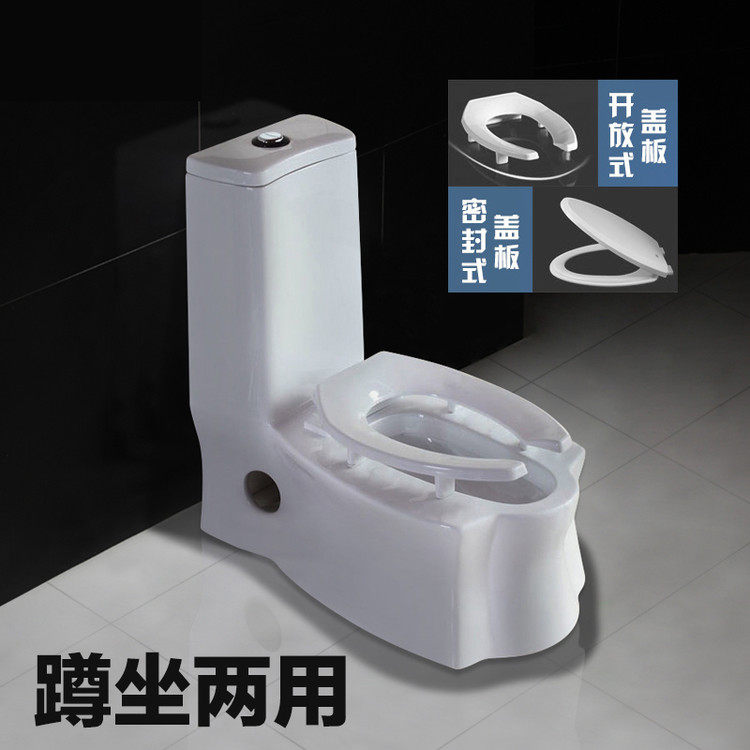 Pastoral Squatting Dual-use Ceramic Flush Toilet Double Use Silent Water Saving Toilet Squatting and Toilet Bowl