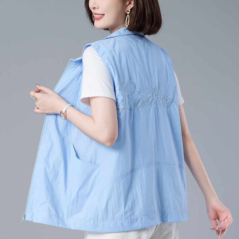 Lightweight Vest for Women, Suitable for Spring and Summer, for Middle-Aged Mothers, Large Size, Loose, Casual, Outdoor Sports, Quick-Drying Vest