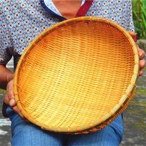 Farm bamboo dustpan Steamed bun storage basket Bamboo basket washing vegetables fruit
