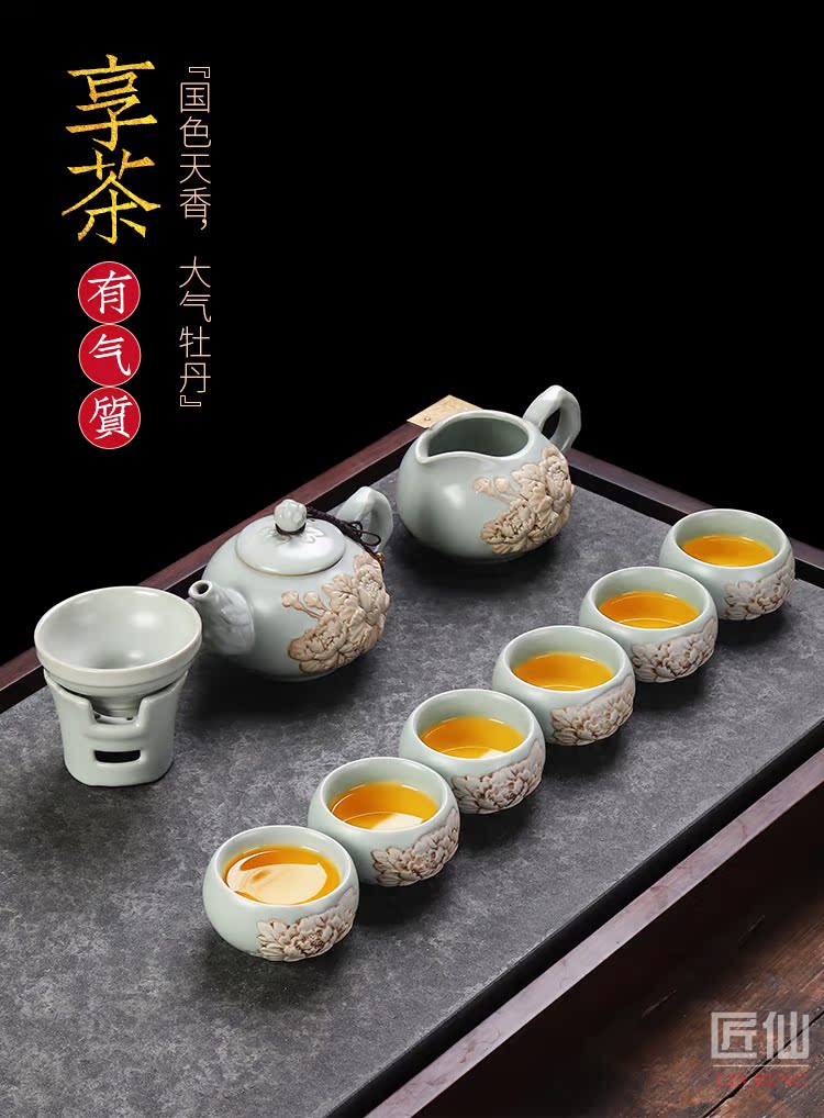 Artisan fairy relief your up ceramic teapot single pot home slicing can raise large belt filter your porcelain making tea