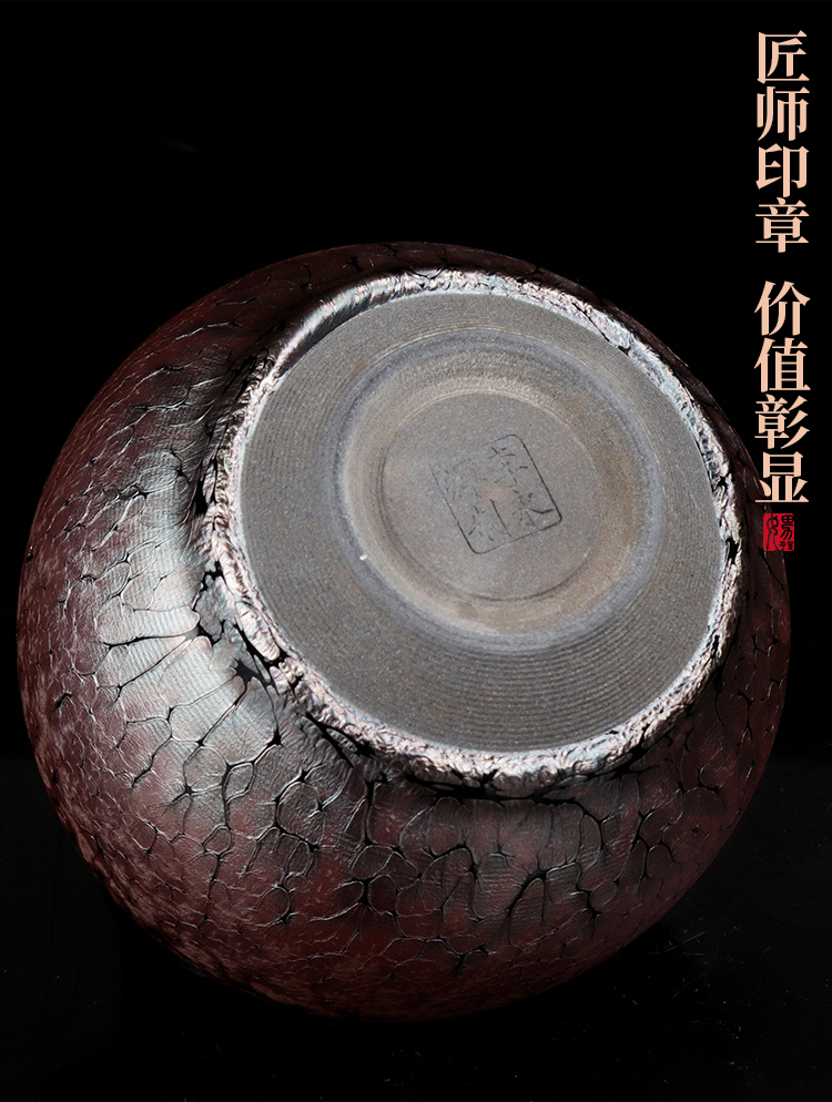 The Master artisan fairy yong - hui li built lamp cup tea Master cup of oil droplets ceramics, checking kung fu tea cup