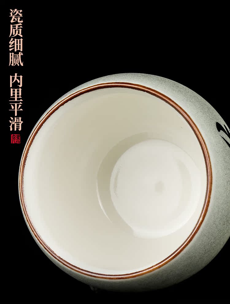 Artisan fairy hand - made ceramic cups sample tea cup of pure manual household Japanese kung fu tea cup, master cup single CPU