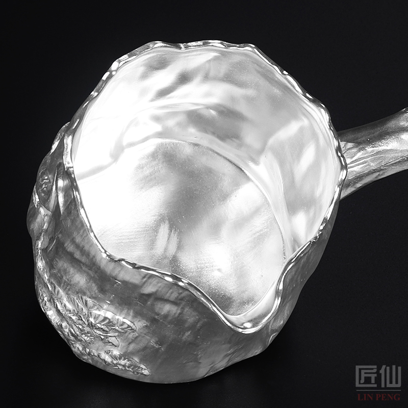 Artisan fairy kung fu tea set ceramic tasted silver gilding Japanese household hand side of a complete set of the pot of tea set