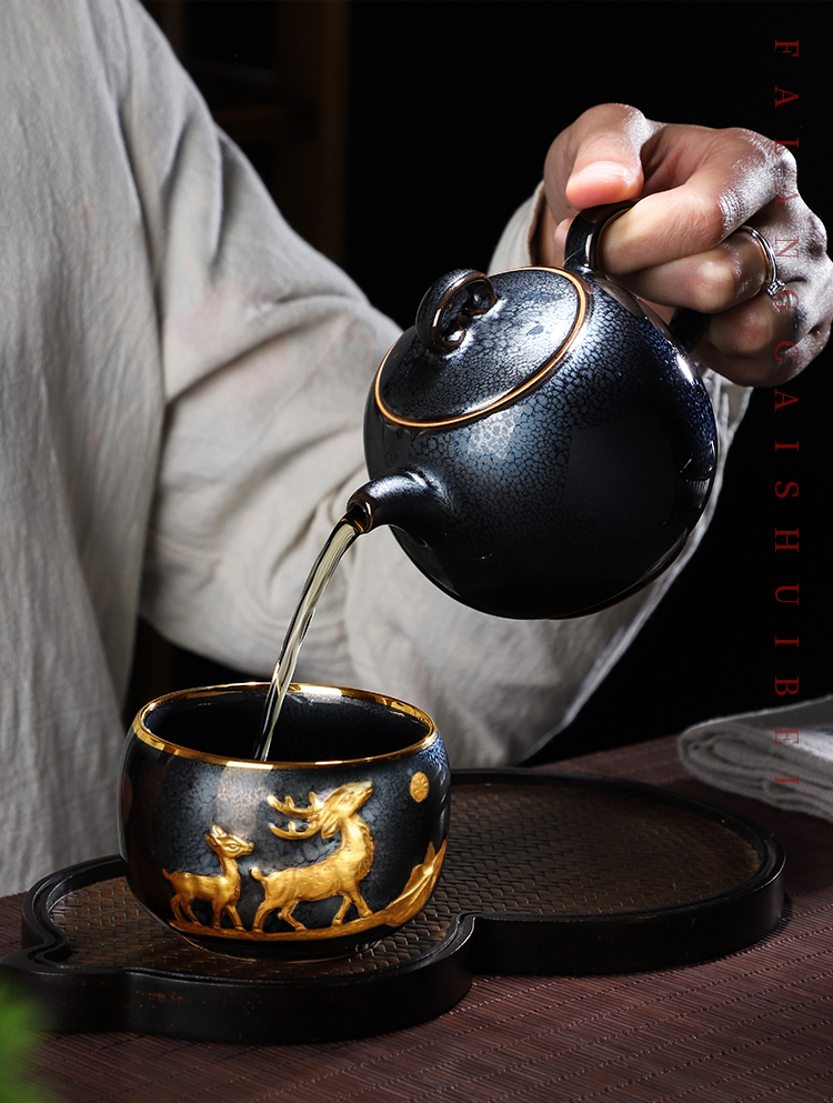 The Master artisan fairy Chen Weichun built one, the Master CPU high - end men 's ceramic cups kung fu tea tea set, single CPU