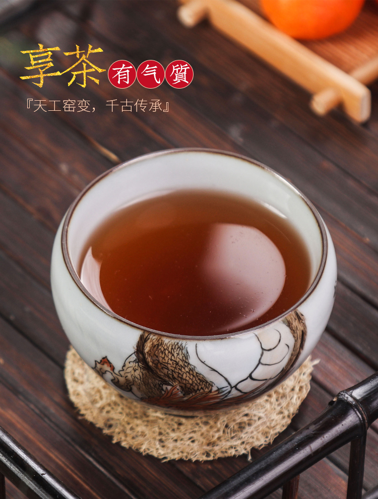 Artisan fairy Peng Guihui famous tea authentic hand - made teacup god beast master cup single CPU ceramic household personal cup