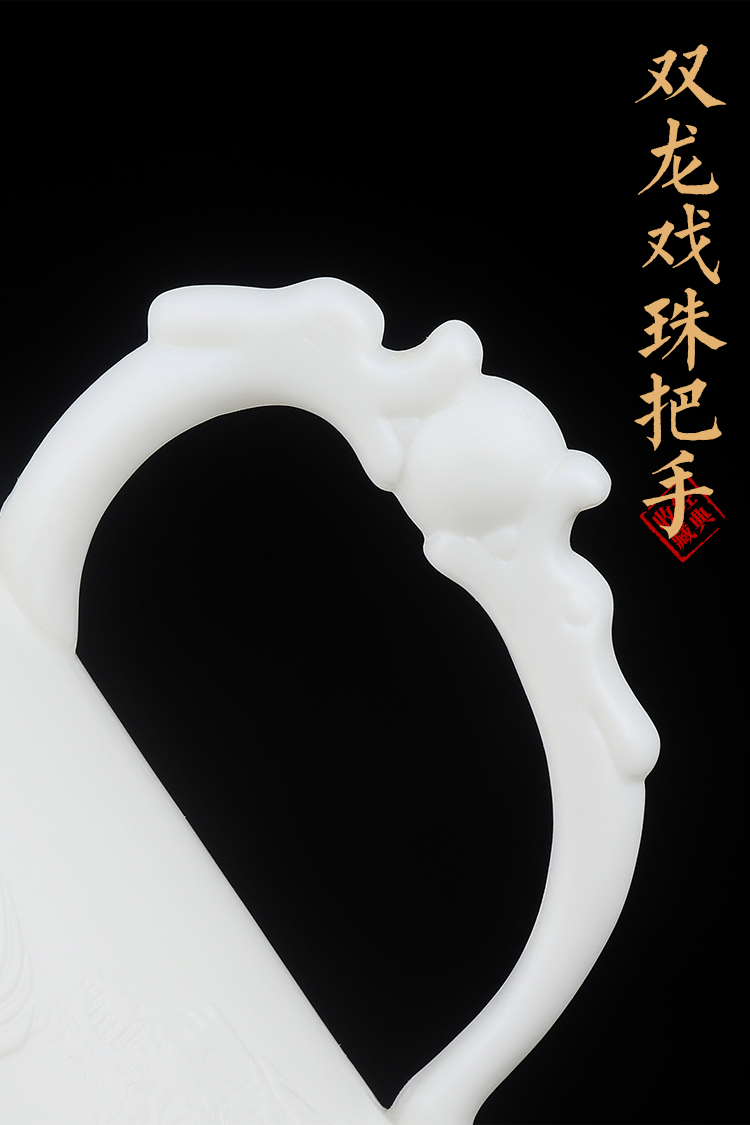 Artisan fairy dehua white porcelain glass ceramic household kung fu tea set personal custom name office cup single CPU