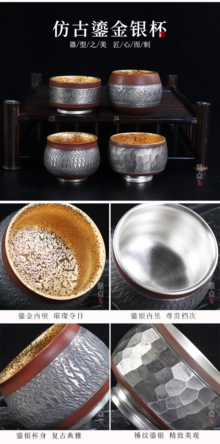 Artisan fairy Lai Xinkui masters cup gold cup single temmoku ceramic droplets built famous large master CPU