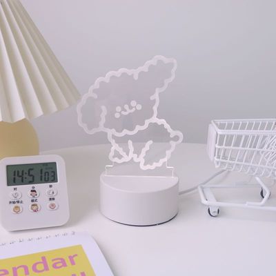 韩国3D立体少女心可爱小夜灯