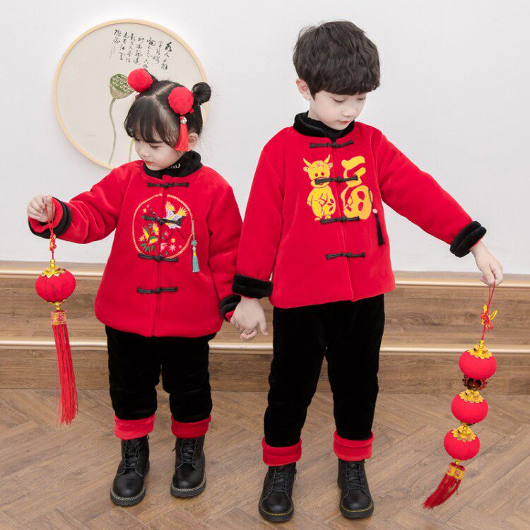 Children Don'ts Dress For The Year Girl China China Wind Hanfu Gush Thick Winter Clothing Men's Baby Suit The Birthday Wedding Gown