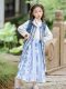 Girls' Chinese-Style Hanfu Set 2025 New Autumn Ethnic Style Children's Daily Wear New Chinese-Style Long Robe Three-Piece Set