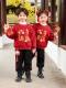 Children's Tang Suit New Year Outfit Set, Kindergarten New Year's Performance Costume, Boys and Girls Baby Chinese Style Hanfu with Thick Fleece Lining